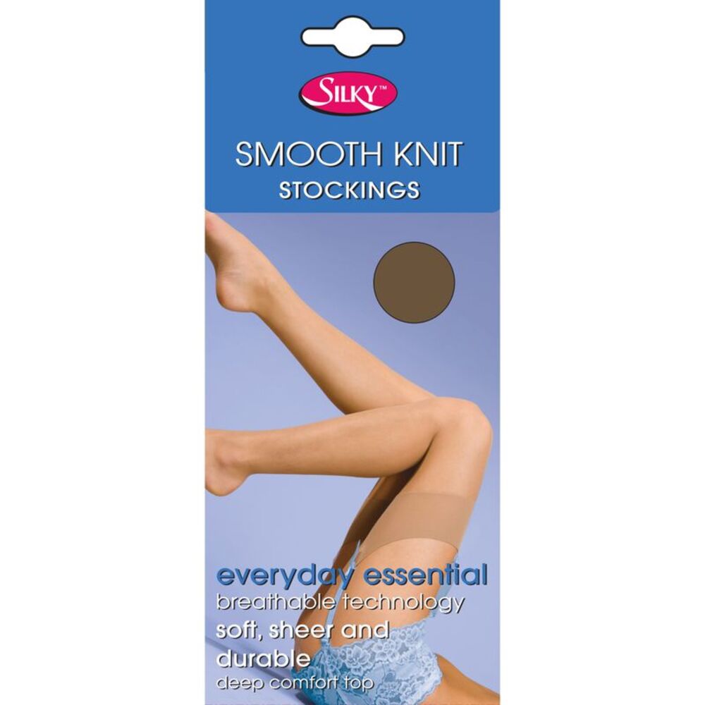 Silky Womens/Ladies Smooth Knit Stockings (1 Pairs) / Nude